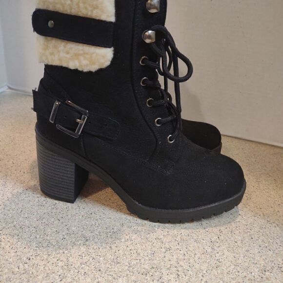 👍 Mudd New Suede Fur Lined Booties Size 6 A11 - Picture 4 of 6